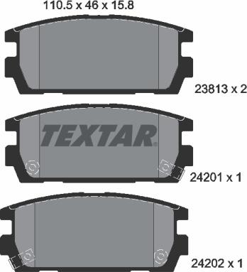 Textar 2381301 - Kit pastiglie freno, Freno a disco www.autoricambit.com