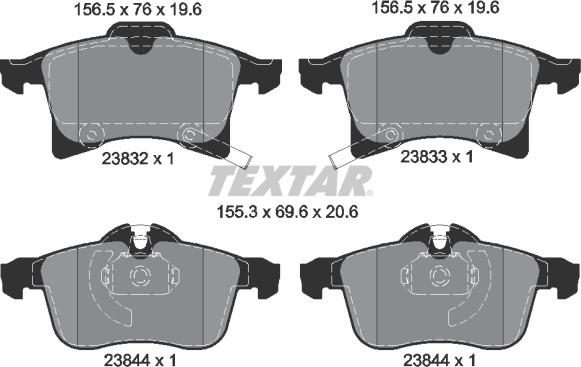 Textar 89008100 - Kit freno, Freno a disco www.autoricambit.com