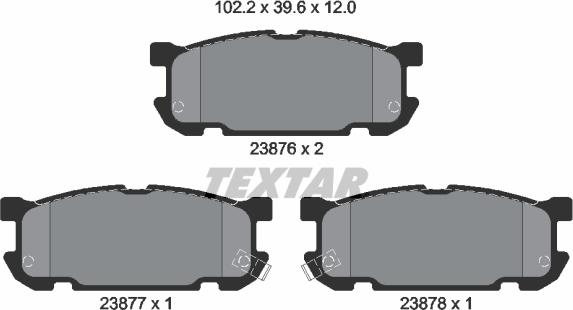 Textar 2387601 - Kit pastiglie freno, Freno a disco www.autoricambit.com