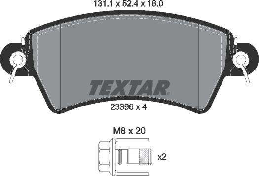 Textar 2339602 - Kit pastiglie freno, Freno a disco www.autoricambit.com