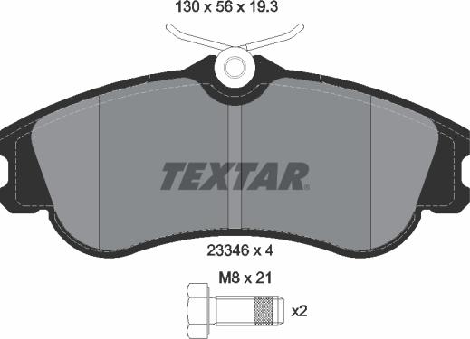 Textar 2334602 - Kit pastiglie freno, Freno a disco www.autoricambit.com