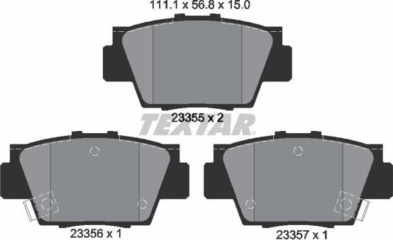 Textar 2335501 - Kit pastiglie freno, Freno a disco www.autoricambit.com