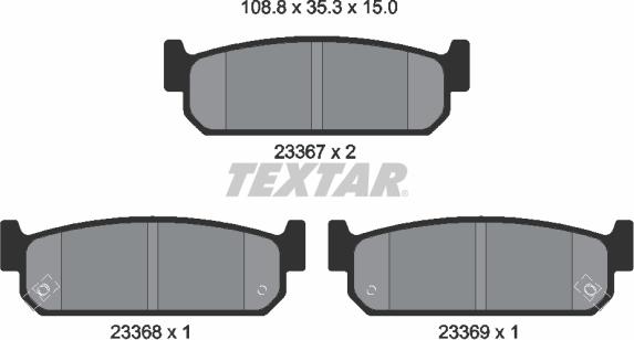 Textar 2336701 - Kit pastiglie freno, Freno a disco www.autoricambit.com