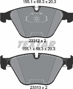 Textar 2331211 - Kit pastiglie freno, Freno a disco www.autoricambit.com