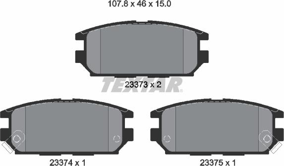 Textar 2337301 - Kit pastiglie freno, Freno a disco www.autoricambit.com