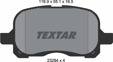 Textar 2329402 - Kit pastiglie freno, Freno a disco www.autoricambit.com