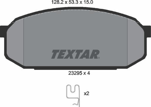 Textar 2329501 - Kit pastiglie freno, Freno a disco www.autoricambit.com