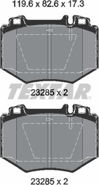 Textar 2328501 - Kit pastiglie freno, Freno a disco www.autoricambit.com