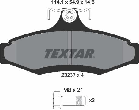 Textar 2323701 - Kit pastiglie freno, Freno a disco www.autoricambit.com