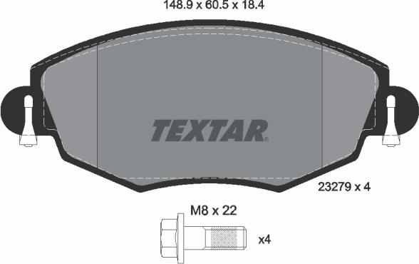 Textar 89006100 - Kit freno, Freno a disco www.autoricambit.com