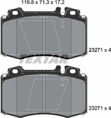 Textar 2327105 - Kit pastiglie freno, Freno a disco www.autoricambit.com