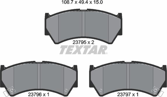 Textar 2379501 - Kit pastiglie freno, Freno a disco www.autoricambit.com