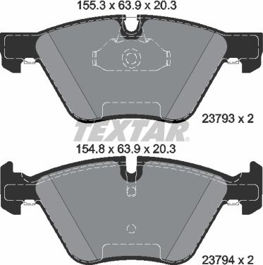 Textar 2379301 - Kit pastiglie freno, Freno a disco www.autoricambit.com