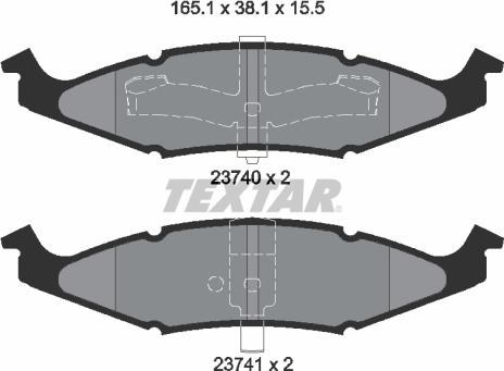 Textar 2374001 - Kit pastiglie freno, Freno a disco www.autoricambit.com