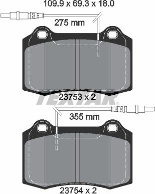 Textar 2375301 - Kit pastiglie freno, Freno a disco www.autoricambit.com