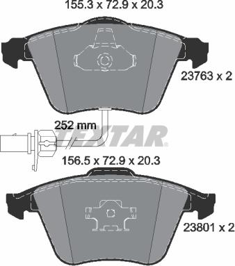 Textar 2376302 - Kit pastiglie freno, Freno a disco www.autoricambit.com