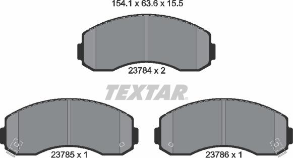 Textar 2378401 - Kit pastiglie freno, Freno a disco www.autoricambit.com