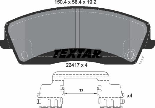 Textar 2241701 - Kit pastiglie freno, Freno a disco www.autoricambit.com