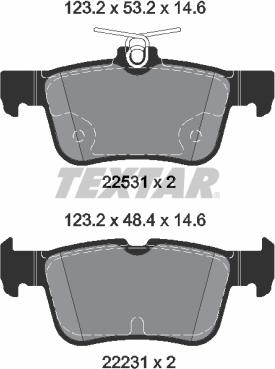 Textar 2253105 - Kit pastiglie freno, Freno a disco www.autoricambit.com