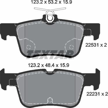 Textar 2253101 - Kit pastiglie freno, Freno a disco www.autoricambit.com