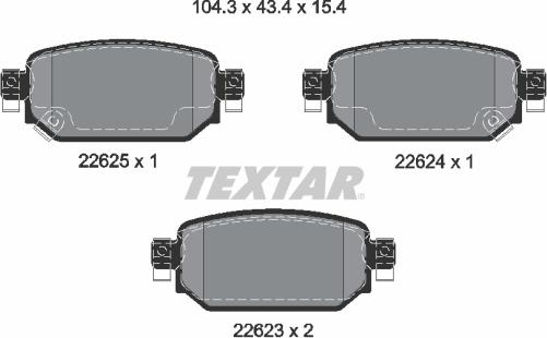 Textar 2262301 - Kit pastiglie freno, Freno a disco www.autoricambit.com