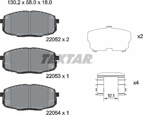 Textar 2205201 - Kit pastiglie freno, Freno a disco www.autoricambit.com