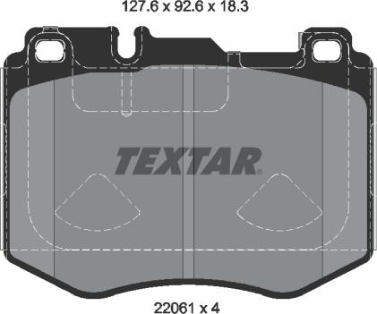 Textar 2206103 - Kit pastiglie freno, Freno a disco www.autoricambit.com