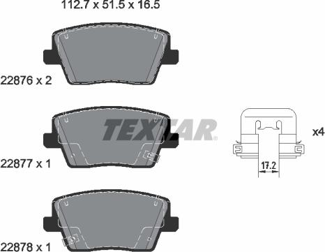 Textar 2287601 - Kit pastiglie freno, Freno a disco www.autoricambit.com