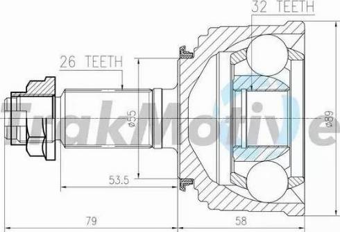 TrakMotive 40-0002 - Kit giunti, Semiasse www.autoricambit.com