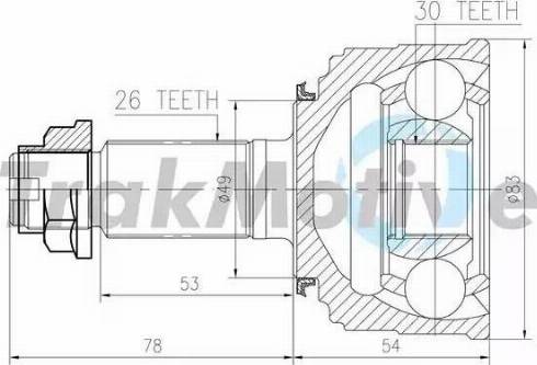 TrakMotive 40-0177 - Kit giunti, Semiasse www.autoricambit.com