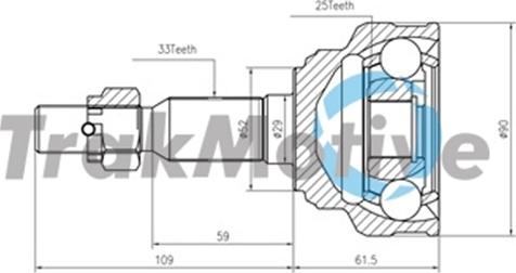 TrakMotive 40-0819 - Kit giunti, Semiasse www.autoricambit.com