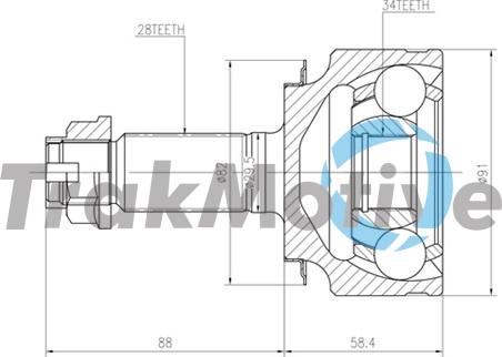 TrakMotive 40-0812 - Kit giunti, Semiasse www.autoricambit.com