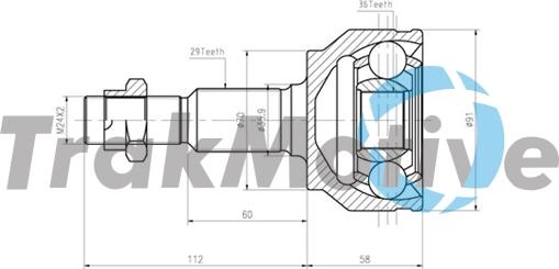 TrakMotive 40-0835 - Kit giunti, Semiasse www.autoricambit.com