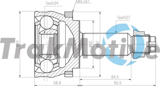 TrakMotive 40-0836 - Kit giunti, Semiasse www.autoricambit.com