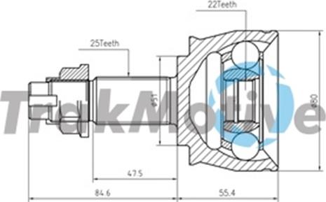 TrakMotive 40-0820 - Kit giunti, Semiasse www.autoricambit.com