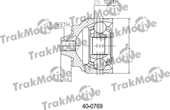 TrakMotive 40-0769 - Kit giunti, Semiasse www.autoricambit.com