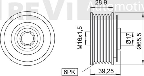 Trevi Automotive AP1081 - Puleggia cinghia, Alternatore www.autoricambit.com