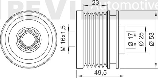 Trevi Automotive AP1166 - Puleggia cinghia, Alternatore www.autoricambit.com