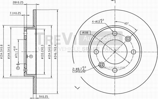 Trevi Automotive BD1063 - Discofreno www.autoricambit.com