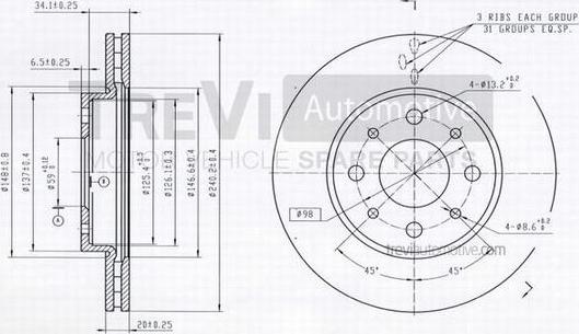 Trevi Automotive BD1143 - Discofreno www.autoricambit.com