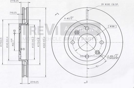 Trevi Automotive BD1150 - Discofreno www.autoricambit.com