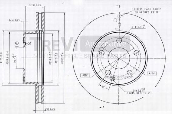 Trevi Automotive BD1238 - Discofreno www.autoricambit.com