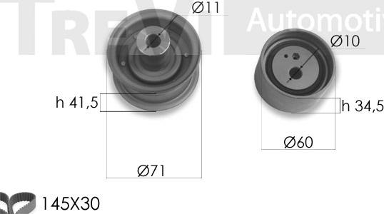 Trevi Automotive KD1443 - Kit cinghie dentate www.autoricambit.com