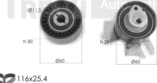 Trevi Automotive KD1460 - Kit cinghie dentate www.autoricambit.com