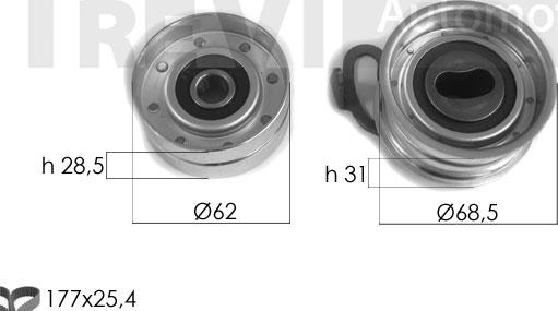 Trevi Automotive KD1405 - Kit cinghie dentate www.autoricambit.com