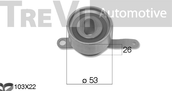 Trevi Automotive KD1488 - Kit cinghie dentate www.autoricambit.com