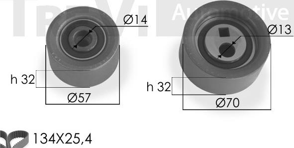 Trevi Automotive KD1044 - Kit cinghie dentate www.autoricambit.com