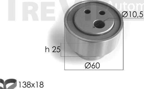 Trevi Automotive KD1060 - Kit cinghie dentate www.autoricambit.com