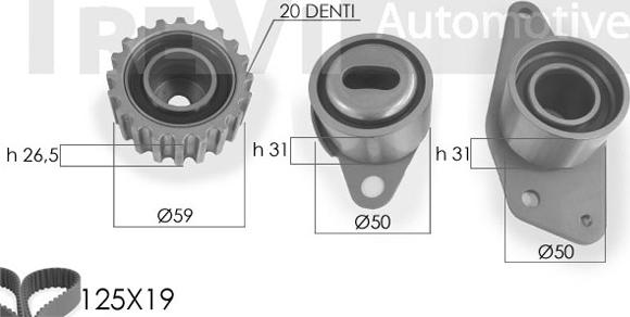 Trevi Automotive KD1009 - Kit cinghie dentate www.autoricambit.com