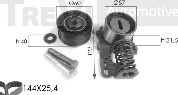 Trevi Automotive KD1016 - Kit cinghie dentate www.autoricambit.com